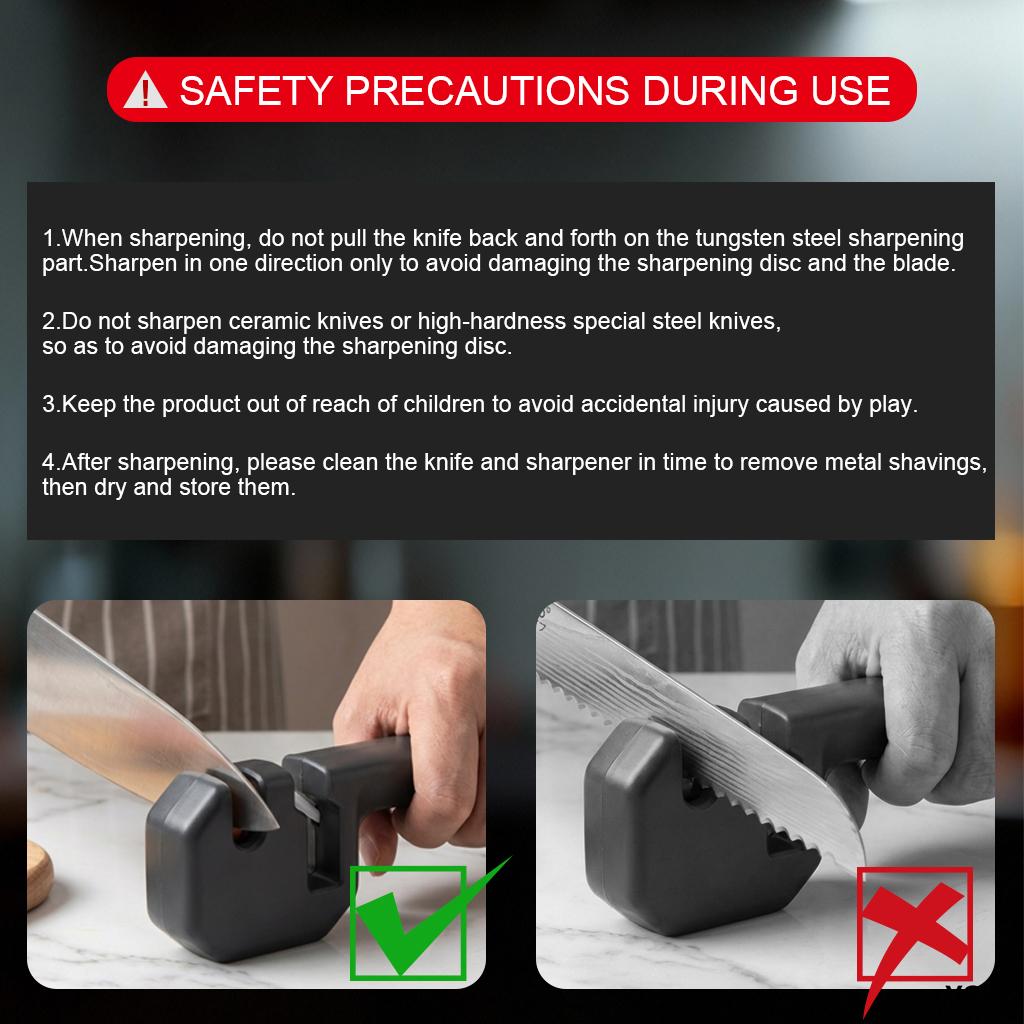 Kitchen Handheld Knife Sharpener 2 In 1 Quick Knife Scissor Sharpening Tool To Repair Restore Polish Blades Knife Sharpening