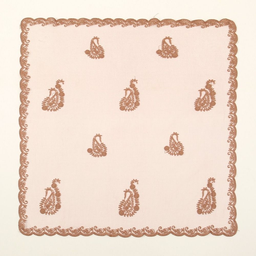 Hollow Out Foulard Bandana Floral Embroidery Lace Handkerchiefs Elegant Hair Scarf Headband  Women