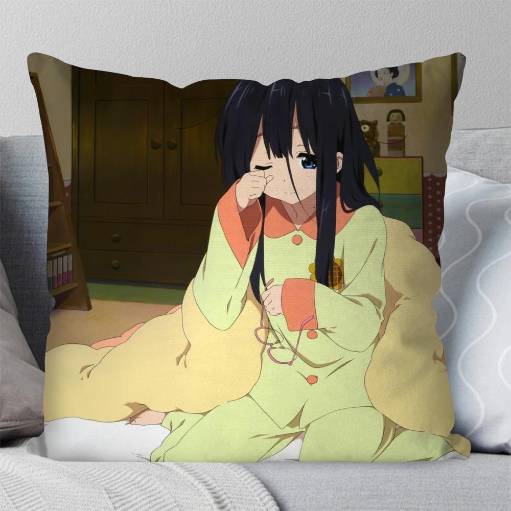 Animation Tamako Market Kissenbezug Quadratisches Kissen Schlafzimmer Sofa Freizeit Komfort Kissen Auto Wohnzimmer Heimdekoration 40X40
