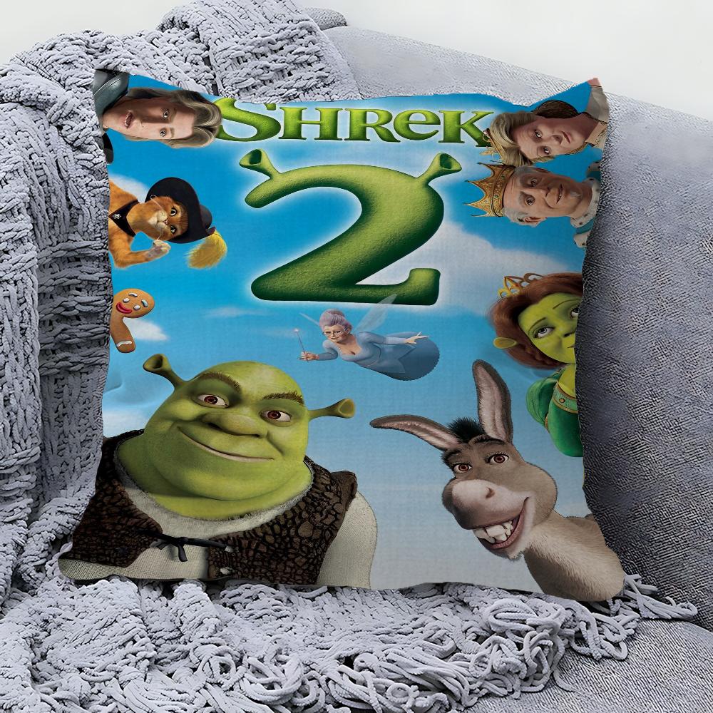 Мультяшная Забавная Наволочка с Шреком Дюймы Фермерский Декор Домашние Декоративные Подушки для Дивана 40x40 cm