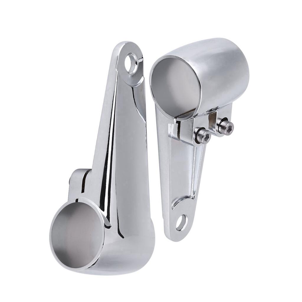 Chrome Motorcycle Headlight Side Mounting Front Fork Bracket for 35mm‑41mm Fork Tube