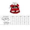 Niedliches Hunde Weihnachtsmann Outfit Weihnachtskostüm für kleine Hunde Katzen Teddy Yorkie Cosplay Kleidung Verkleidung Jumpsuit Partyzubehör