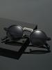 1Pc Fashionable Round Glasses Retro Stylish Simple And Fashionable Single Product Glasses Fashionable Wear Daily Casual