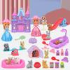 Doll Play House Set - Imaginative Pretend Play Experience with Stylish Doll Dress-up, Fun and Educational Toys for Little Girls