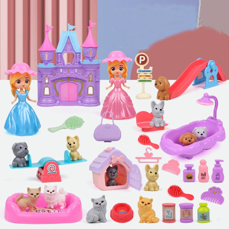 Doll Play House Set - Imaginative Pretend Play Experience with Stylish Doll Dress-up, Fun and Educational Toys for Little Girls