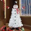 2025 New White Christmas Snowman Christmas Tree Showcase Scene Decoration Christmas Snowman White Christmas Tree