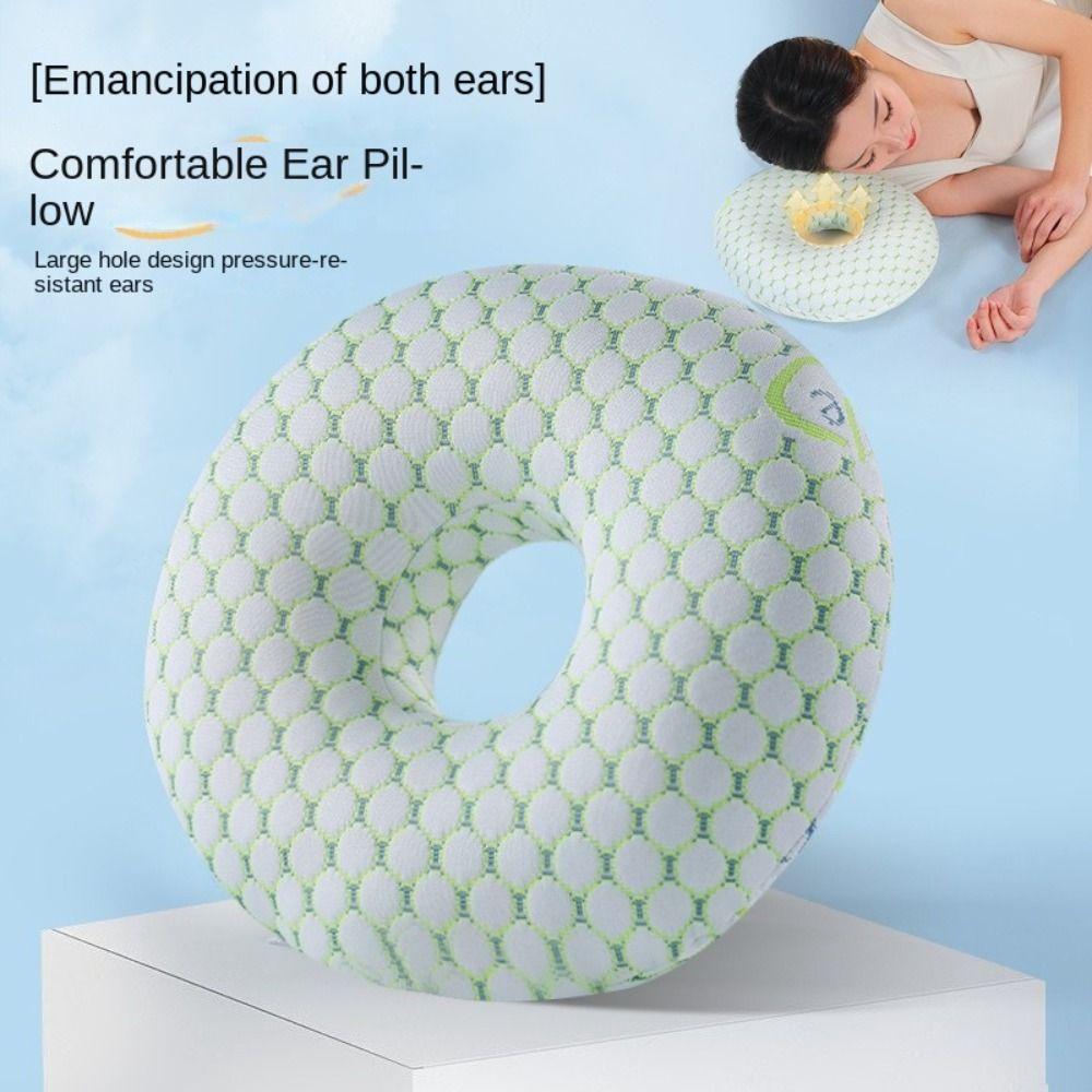 Cotton Filling Pillow with Ear Hole Ergonomic Earring Pillow  for Ear Pain Relief
