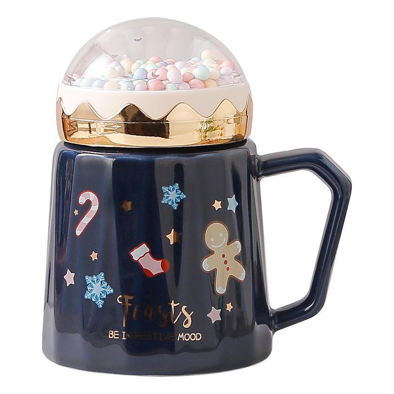 Creative Ceramic Christmas Mug with Lid: Perfect Holiday Gift Box