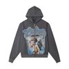 Street Style Hooded Sweatshirt Men Women Loose Fit Printed Design Casual Wear