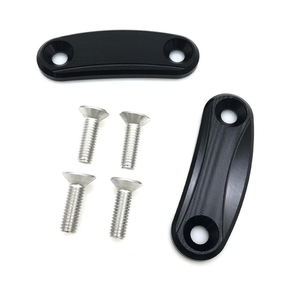 2x Rearview Mirror Block Off Base Plates Set For 16-23 Kawasaki Ninja ZX10R ZX6R
