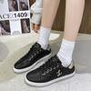 Large Size Single Shoes Women's Lace-up Little White Shoes Versatile Fashion Sports and Leisure Shoes Soft Bottom Flat Bottom