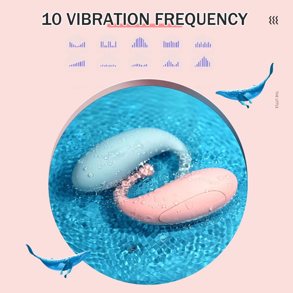 10 Modes Vibrators Whale Shape Vaginal Stimulator Vibrating Egg Bluetooth APP Control Sex Toys for Women G Spot Massage
