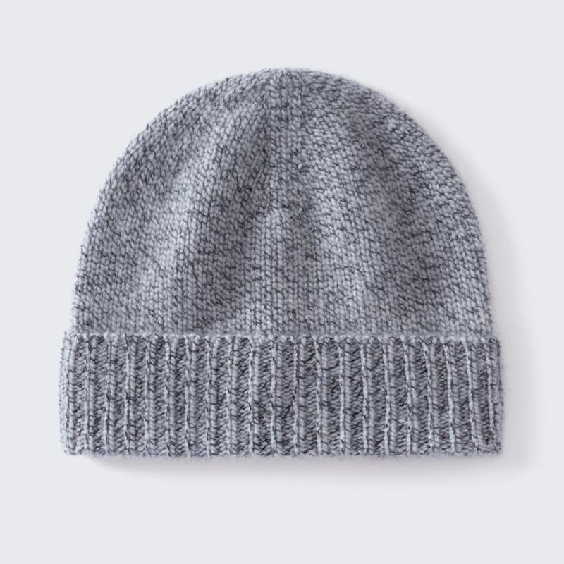 Womens 100% Pure Cashmere Beanie Oversized Warm Knit Hat Winter