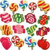 Sweet Candy Embroidery Cloth Sticker Lollipop Chapter Boy Clothes Bag Decoration Carrot Fudge Patch Sticker Ironing