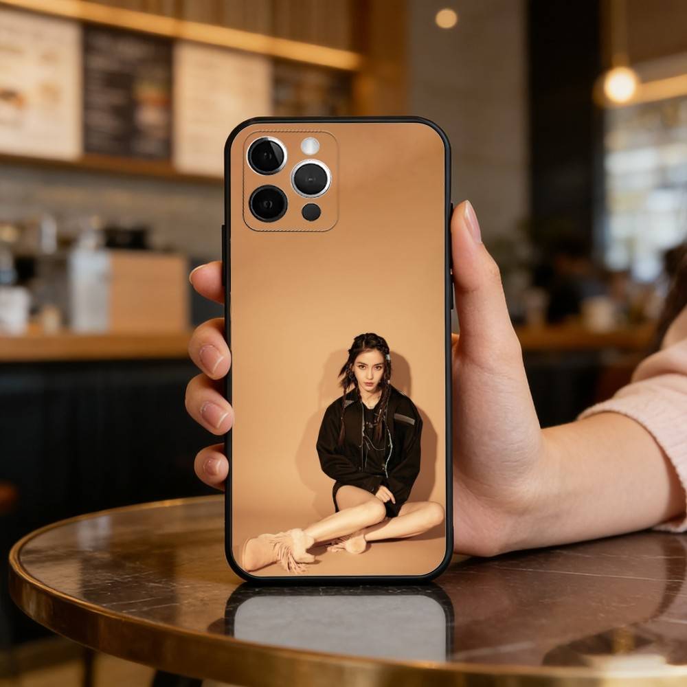 

Actress Angelababy Phone Case For iPhone 17,16,15,14,13,12,11 Plus,Pro Max,Soft Silicone Black Cover iPhone12
