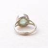 Grüner Prehnit Runder Edelstein Statement Ring, 925 Sterlingsilber Schmuck, Minimalistischer Handgemachter Schmuck