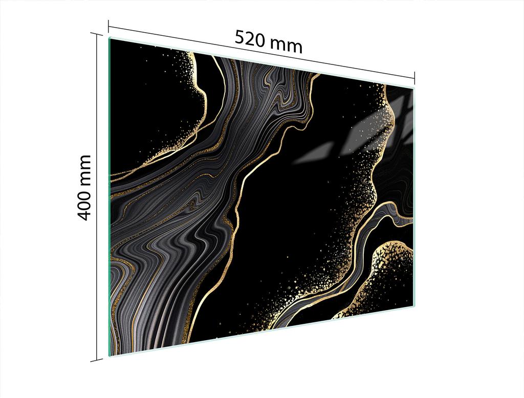 TÁBUA DE CORTAR DE VIDRO 52x40 MÁRMORE