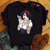 New T-shirt Cute Unisex Princesses T Shirt Lovely Make Ghost Face Pattern Tshirt Casual Streetwear Tops Clothes