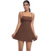 Women's Seamless Dress Sexy Sleveless Low Cut Dresses Loose Yoga Bodysuit High Waist Rompers