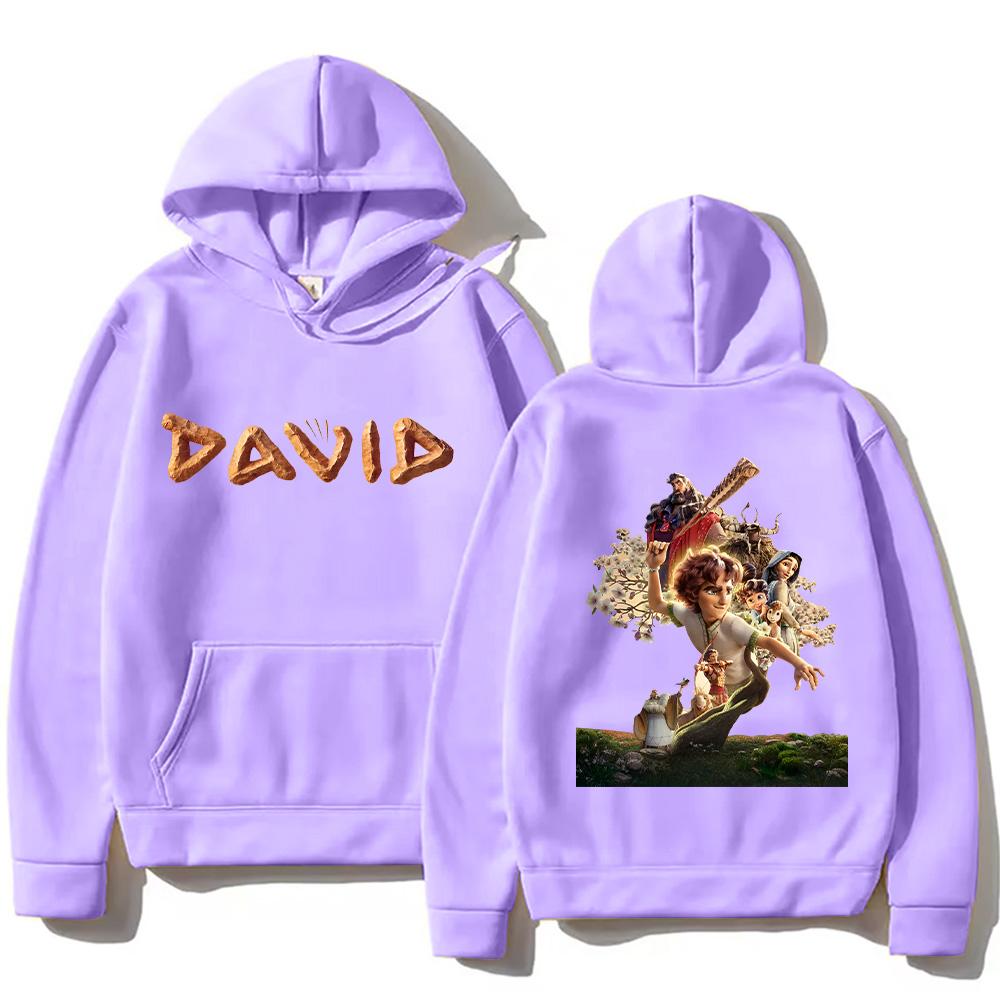 DAVID Film Hoodies Film Grafik Sweatshirts Trendige Pullover Anime Print Langarm Lässig Locker Streetwear
