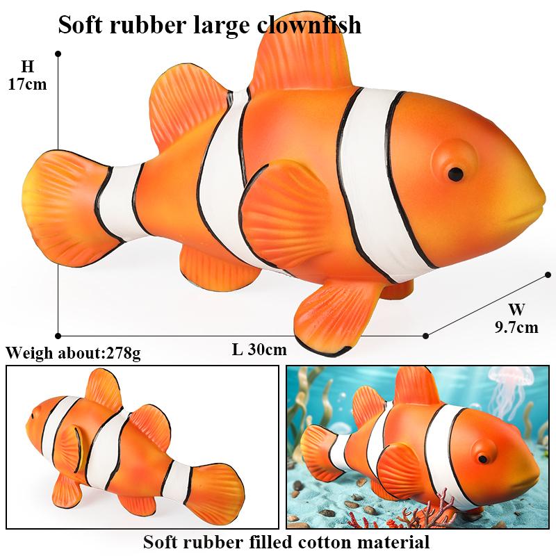 Oenux Ocean Animals Whale Shark Megalodon Crab Starfish Octopus Action Figures Soft Sea Life Model Educational Toy For Kids Gift