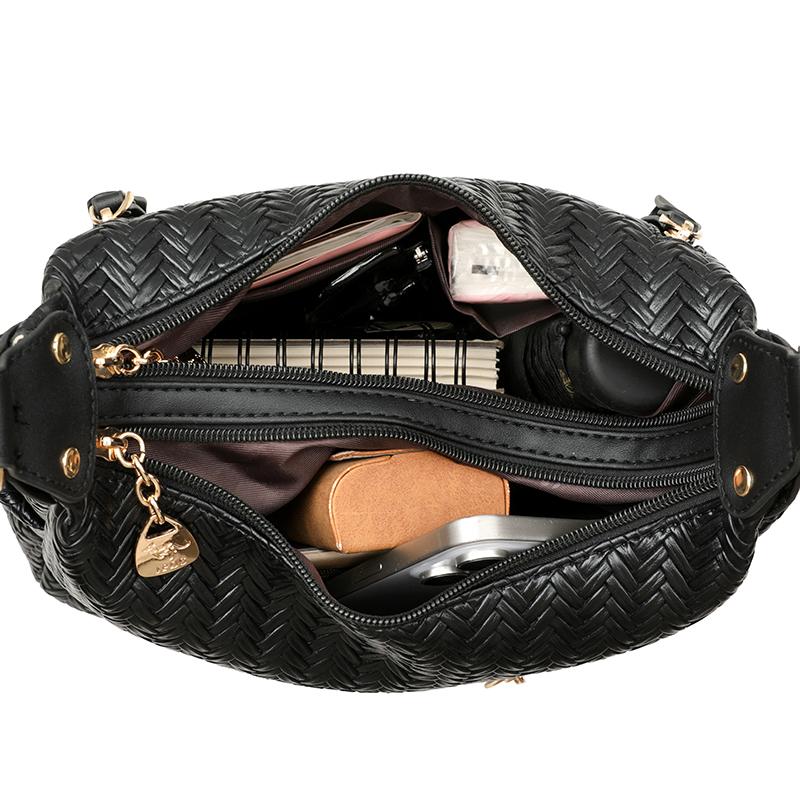 Große Umhängetasche PU Crossbody Tasche Mehrschichtige Tasche Muttertasche