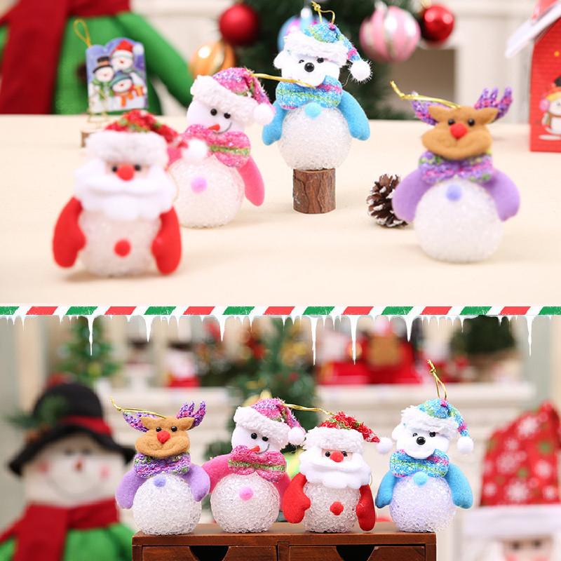 Eva Tree Christmas Hanging Lighted Decor Santa Snowman Reindeer Festive Supplies