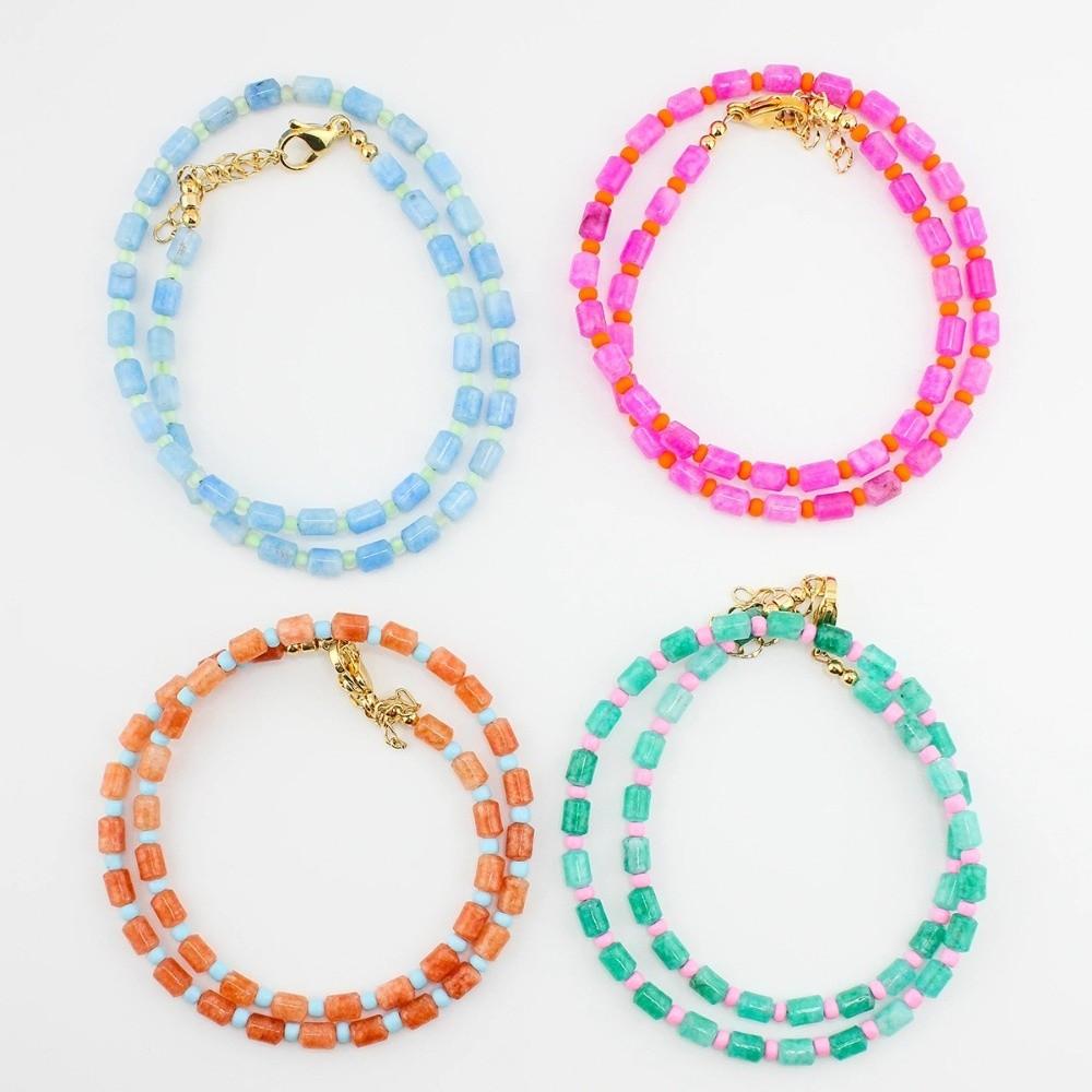 White Shell Heart Resin Beads Necklaces Bohemian DIY Choker Necklaces Beach