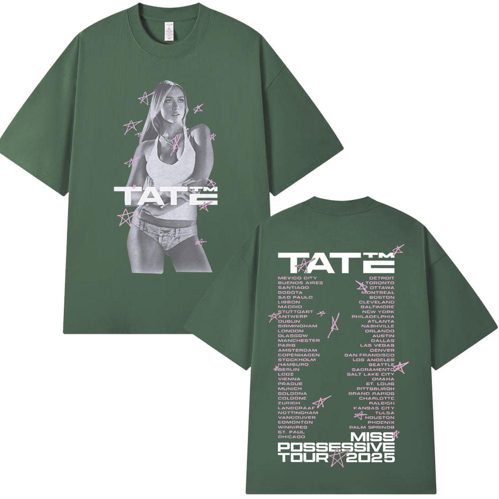 

Tate McRae Miss Possessive Tour Merch TShirts Unisex Women Harajuku ONeck Short Sleeve T Shirts Cotton Casual Tshirt Streetwear 4XL
