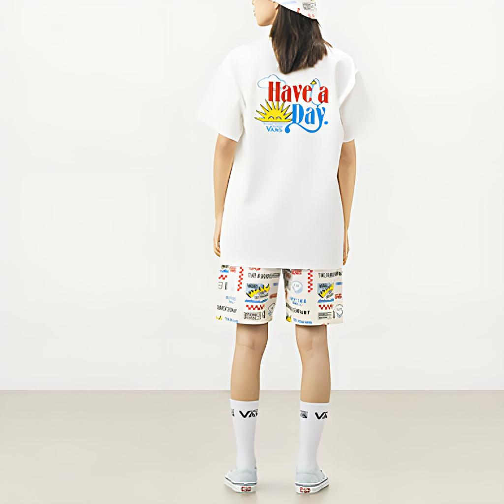 Vans Pigeon Graphic Crew Neck T-Shirt Women Tops White VN0A5F3XFS8