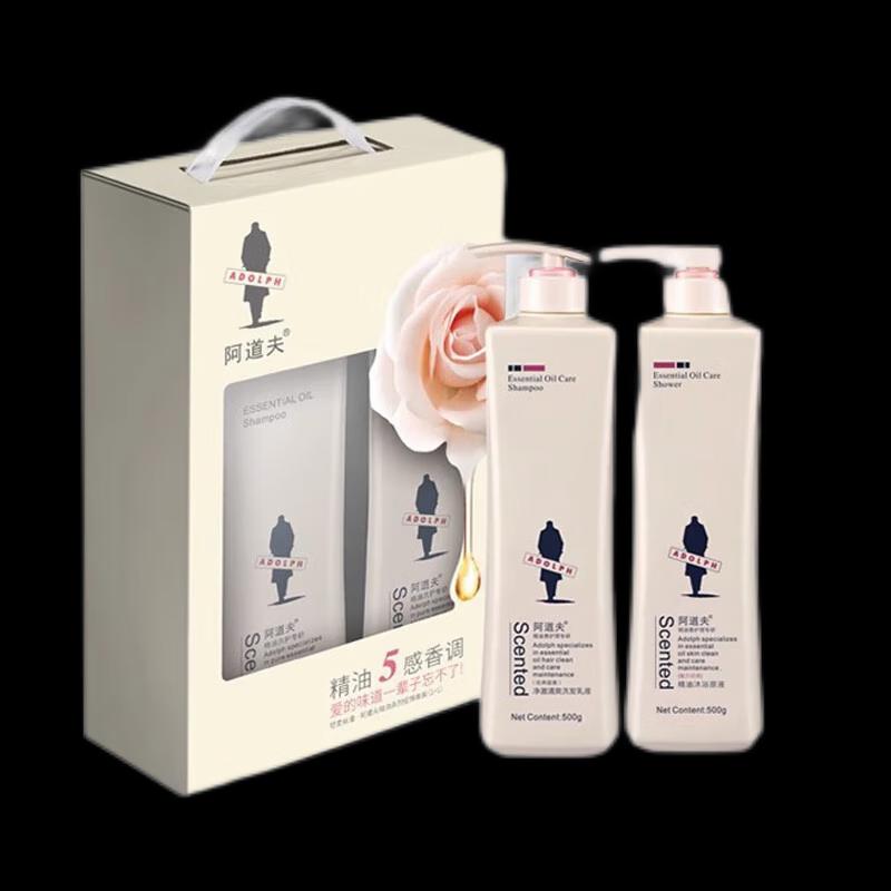 Adolph Essential Oil Gentle Wash & Bathe Set with Rose Laundry Detergent