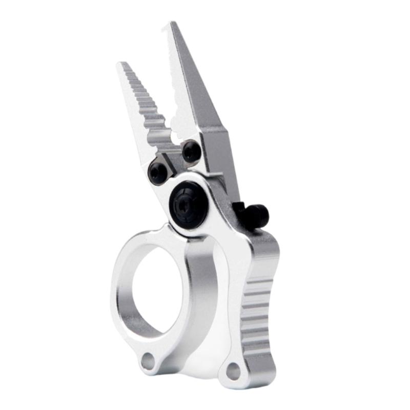 Fishing Pliers with Safety Lock Fishing Multitool Aluminum Pliers Multifunction Braided Fishing Line Cutter Rings Opener