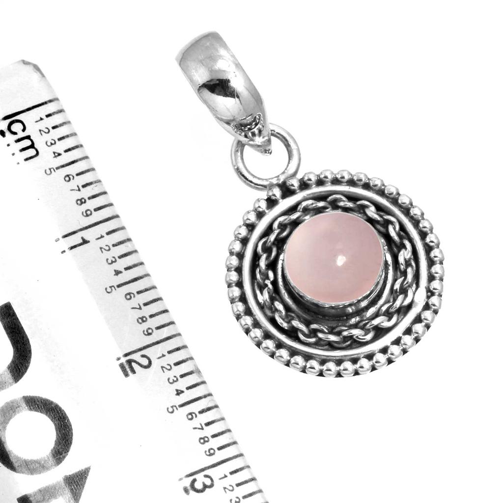 925 Sterling Silver Pendant Women Gemstone Handmade Jewelry Engagement Gift Malachite Moonstone Rose Quartz Red Stone Smoky Topaz Tiger Eye Boho