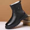 First layer cowhide wool Martin boots high-top leather soft leather American velvet thickened light luxury thick-soled zipper boots