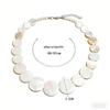 Natural Round Shell Necklace Handmade Simple Personality Versatile Beach Jewelry