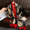 Spring Scarf Women'S Luxury Design Scarf Silk Smooth Scarf Soft Muslim Headband Shawl Beach 85X180Cm
