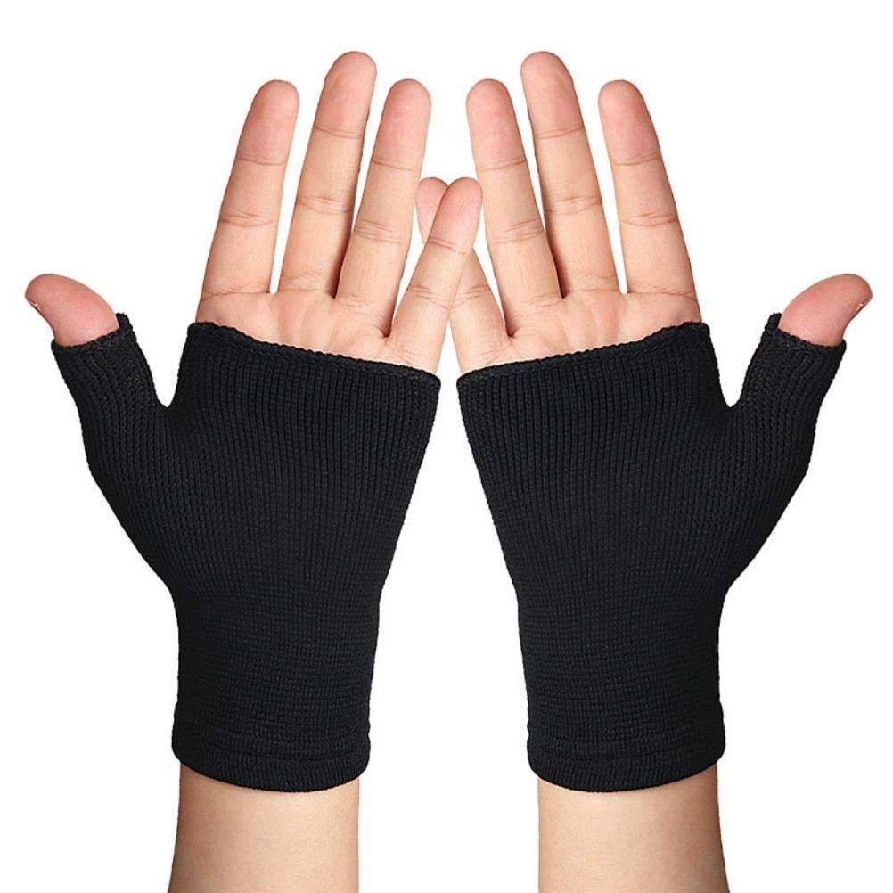 1 Paar Handgelenkstützärmel Rutschfest Atmungsaktiv Gestrickt Handgelenk-Kompressionsärmel für Damen Herren Outdoor-Sportarten Radfahren
