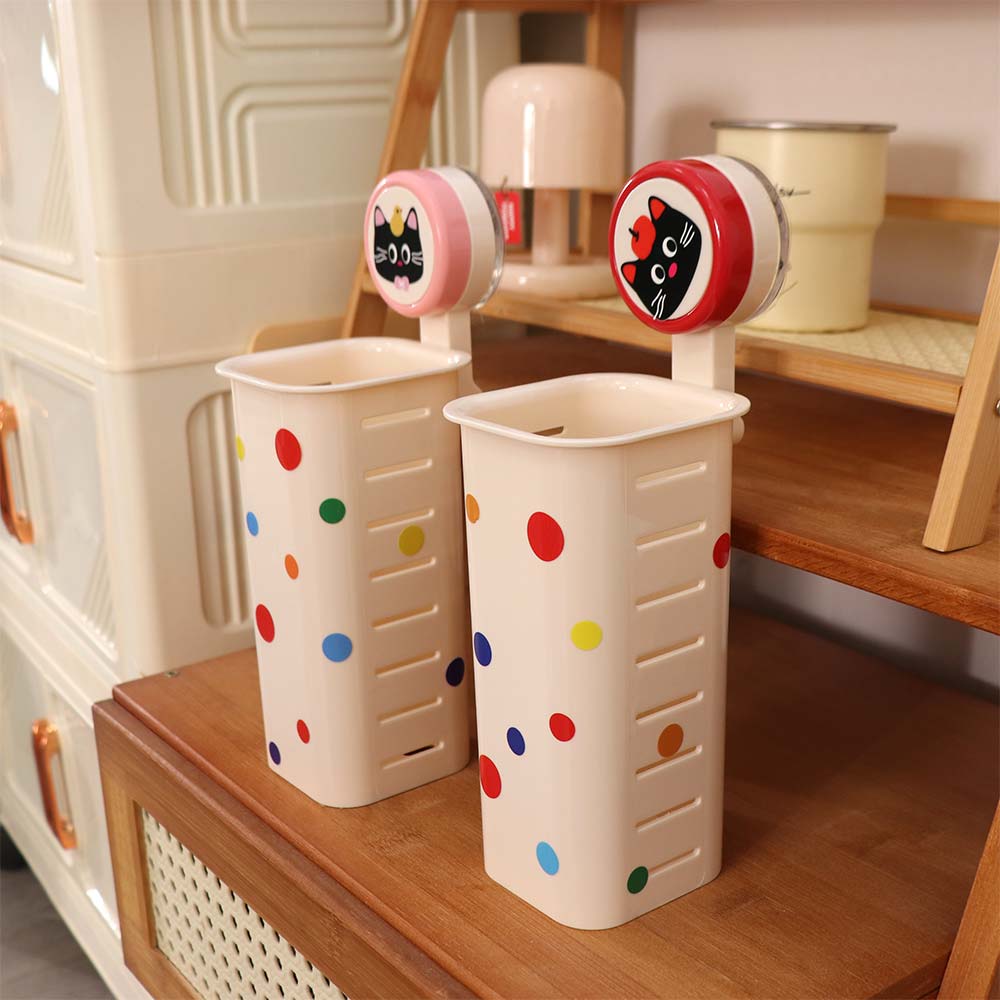 Hollow Out Curling Iron Storage Rack Cartoon Suction Cup Storage Box  Bathroom Storage