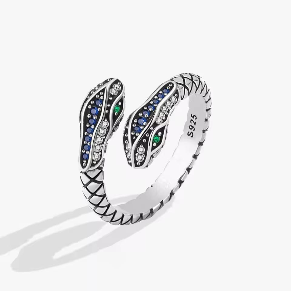925 Sterling Silver Trend Arched Wide Ring For Female Geometry Punk Design Jewelry Asymmetric Gift Dropshipping