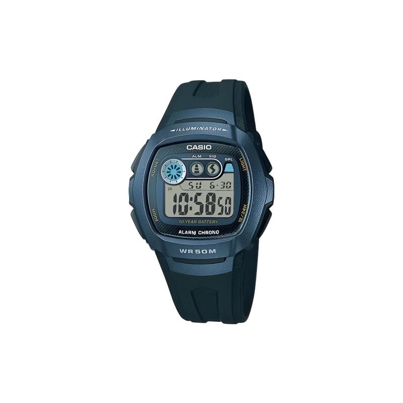 

Casio Waterproof and Shockproof Sports Watch Quartz Movement Resin Strap Japanese and Korean Watch Men s Watch Gray Dial W-210-1B