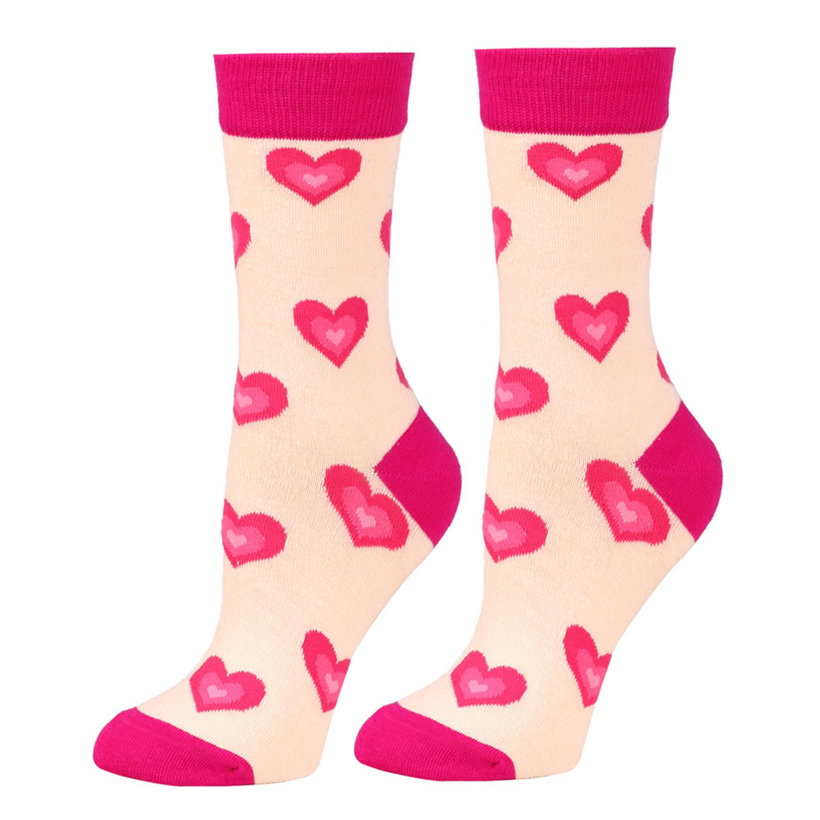 

Valentine s Day Gift: Heart,shaped Mid,calf Cotton Knit Socks One Size