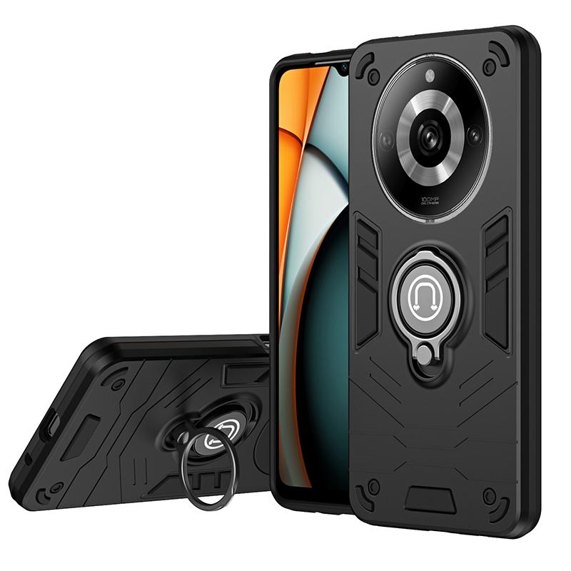 For Realme 11 Pro Shockproof Camera Full Protection Phone Case For Realme 11 Pro Plus Case Armor Car Magnet Ring Stand Cover