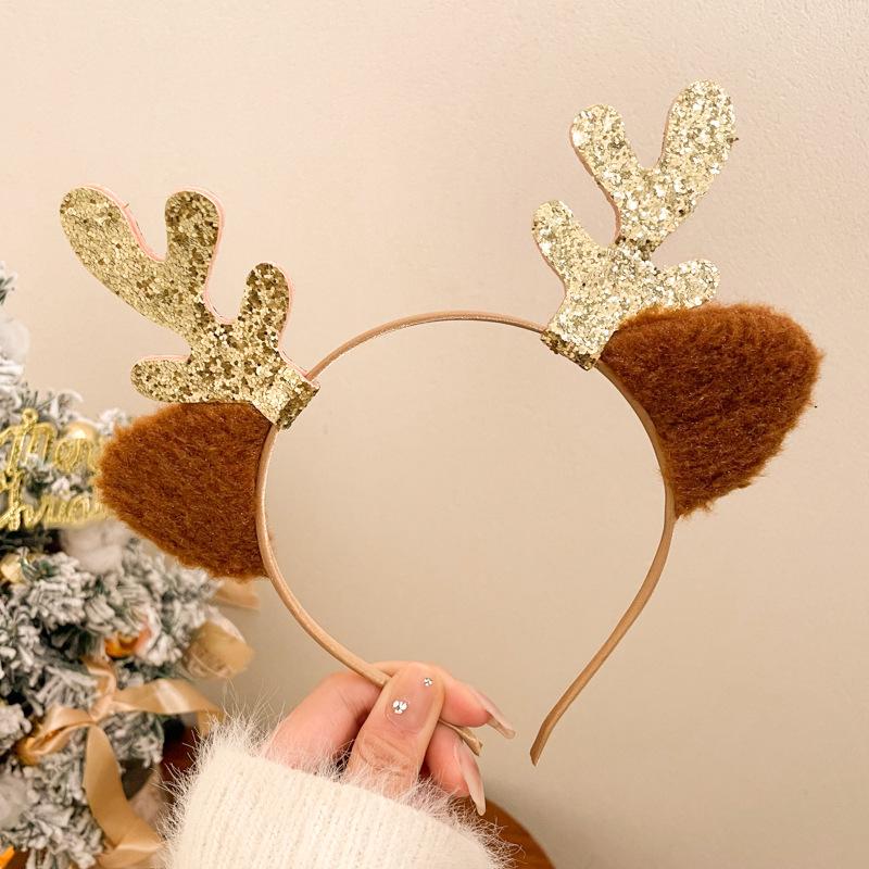 Children's Christmas Reindeer Headband - Cute Holiday Hair Accessory for Photos