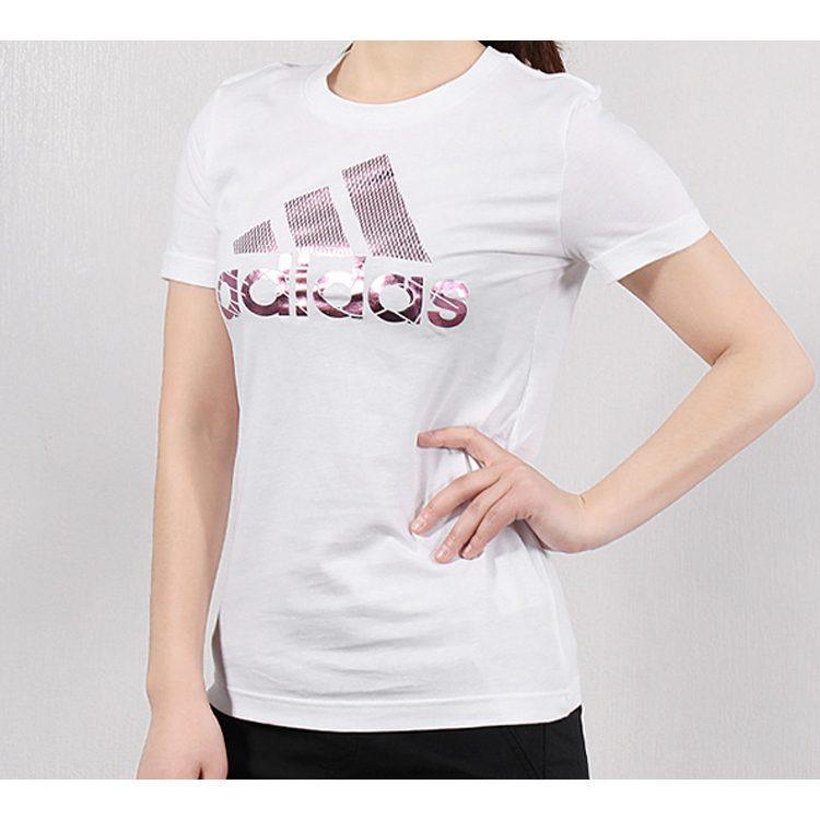 Adidas T Shirts Women's White Crew Neck Moderate Other DV3033