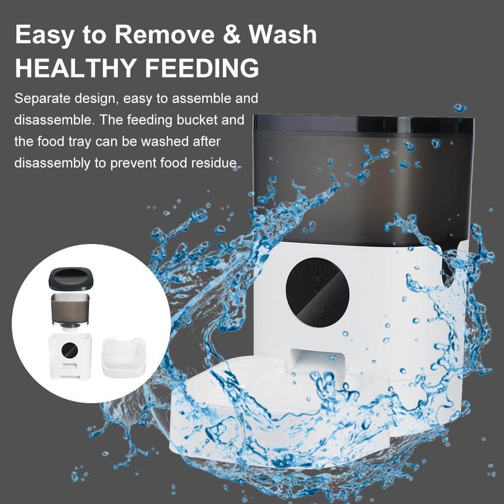 Αυτόματη τροφοδοσία κατοικίδιων 4L APP Έλεγχος χρονισμού τροφοδοσίας Φωνητική εγγραφή Διανομέας τροφών για κατοικίδια Βίντεο/Έκδοση WiFi/κουμπιού