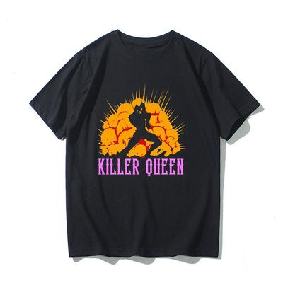 JOJO's Fantastic Adventure Peripheral Clothes Anime Kira Yoshikyo Stand-in Killer Queen T-Shirt Men's and Women's Streetwear