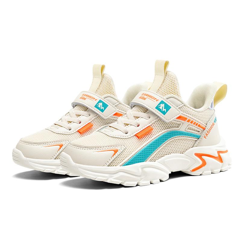 Prodyšné dětské malé bílé boty pro chlapce a dívky nové jarní/letní síťované dětské volnočasové boty protiskluzové sportovní turistické boty