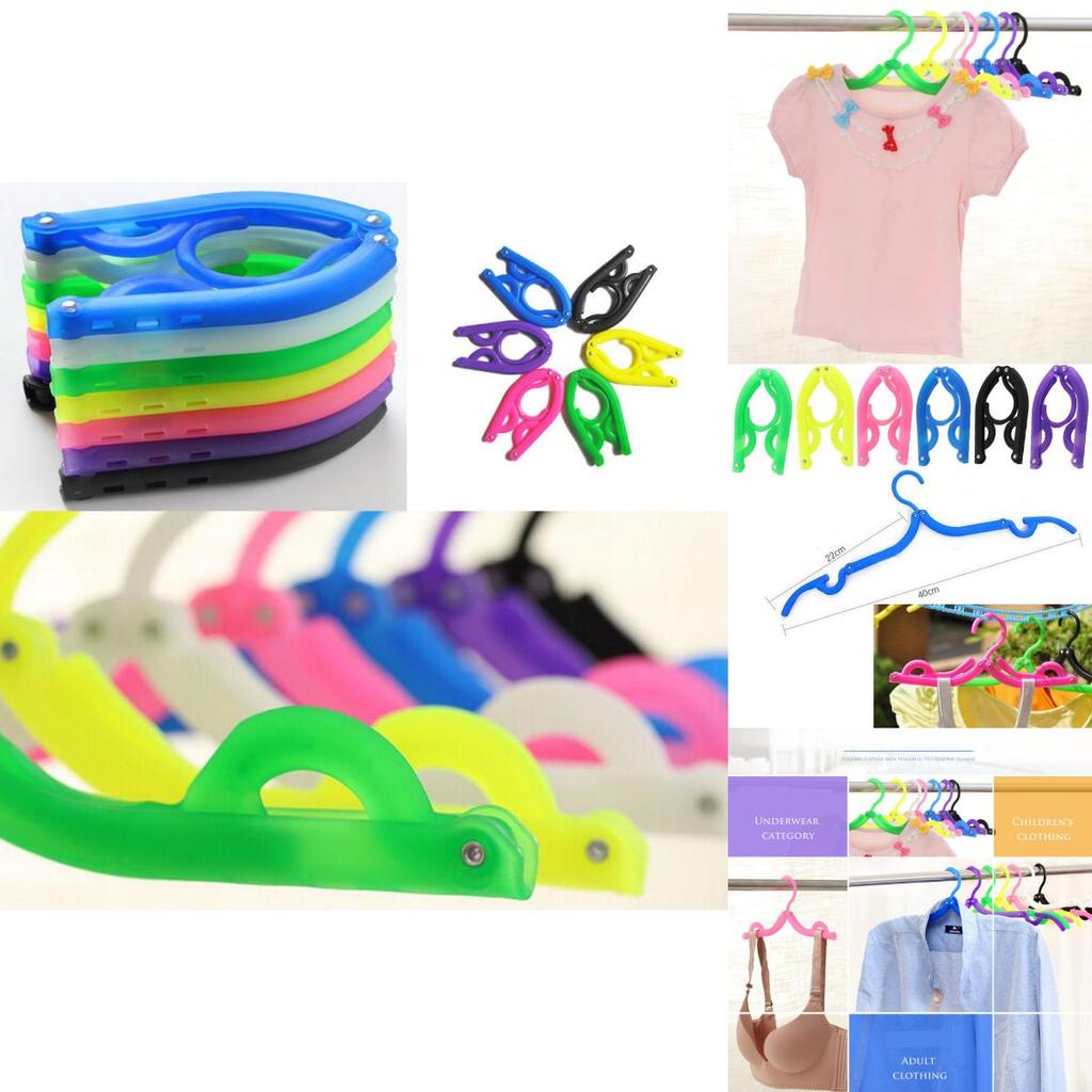 Colorful Travel Hanger Folding Design Lightweight Portable Clothes Hanger