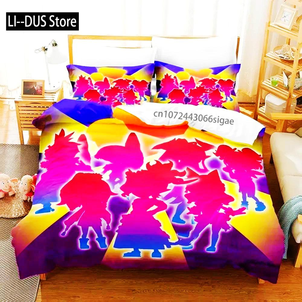 Anime Disgaea Bettwäsche-Set Bettbezug Bett-Set Steppdeckenbezug Kissenbezug Bettdecke King Queen Size Jungen Erwachsene Bettwäsche-Set