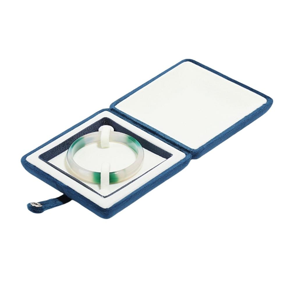 

Роскошная бархатная шкатулка для украшений, винтажный держатель для хранения колец/ожерелья/браслета Blue Bracelet Box